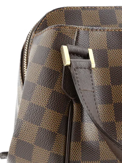 Pre-owned Louis Vuitton Belem Handbag Damier Pm Satchel In Brown