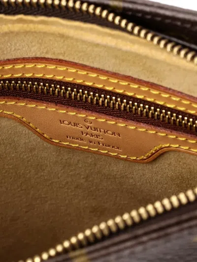 Pre-owned Louis Vuitton Looping Handbag Monogram Canvas Mm Satchel In Brown