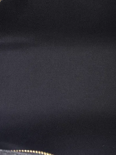 Pre-owned Burberry Banwell Leather And House Check Canvas Small Tote Bag In Black