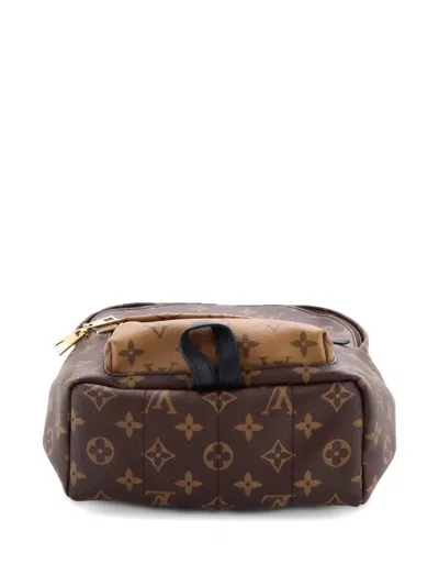 Pre-owned Louis Vuitton Palm Springs Reverse Monogram Canvas Pm Backpack In Brown