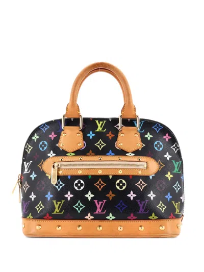 Pre-owned Louis Vuitton Alma Handbag Monogram Multicolor Pm Satchel In Black