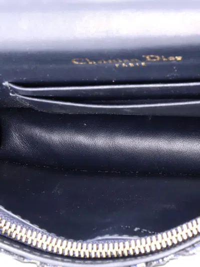 Pre-owned Dior Saddle Rectangular Oblique Canvas Belt Bag In Blue