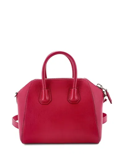 Pre-owned Givenchy Antigona Bag Leather Mini Crossbody Bag In Pink