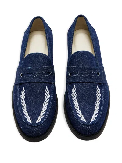 Duke & Dexter Wilde Penny-strap Loafers In Animal Print