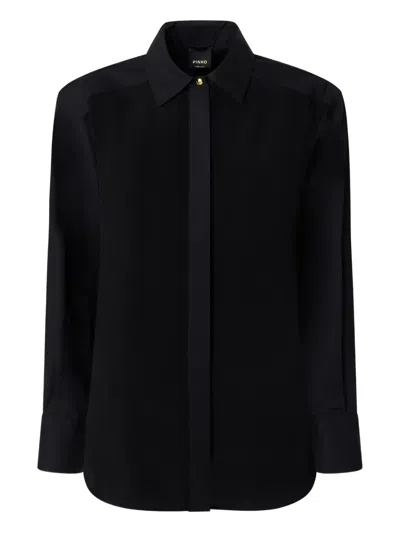 Pinko Crepe Shirt In Black