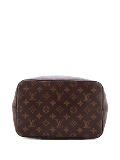 Pre-owned Louis Vuitton Neonoe Handbag Monogram Canvas Mm Bucket Bag In Brown