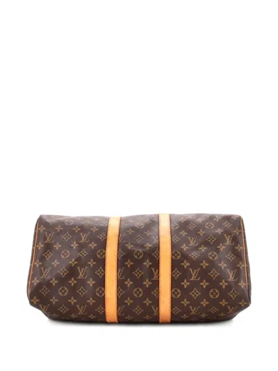 Pre-owned Louis Vuitton Keepall Bag Monogram Canvas 45 Satchel In Brown