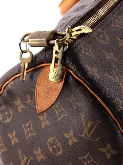 Pre-owned Louis Vuitton Keepall Bag Monogram Canvas 45 Satchel In Brown
