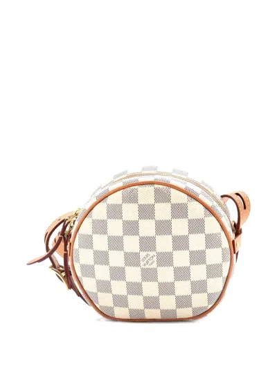 Pre-owned Louis Vuitton Boite Chapeau Souple Bag Damier Pm Crossbody Bag In White