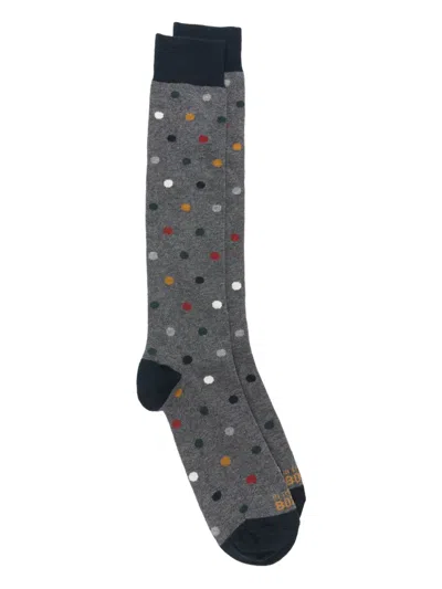 In The Box Polka Dot Socks In Gray
