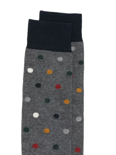 In The Box Polka Dot Socks In Gray