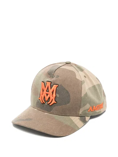 Amiri Ma Outline Camo Snapback Ball Cap In Multi