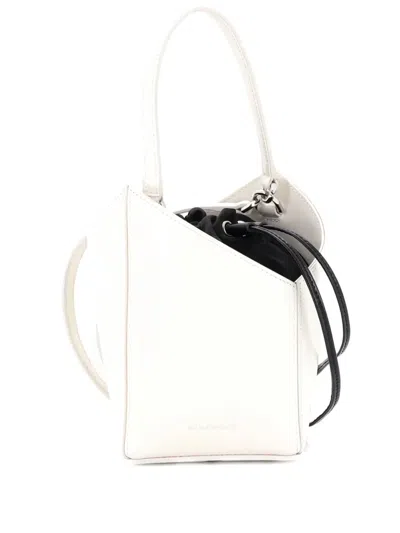 Pre-owned Givenchy Cut Out Leather Mini Bucket Bag In Neutral