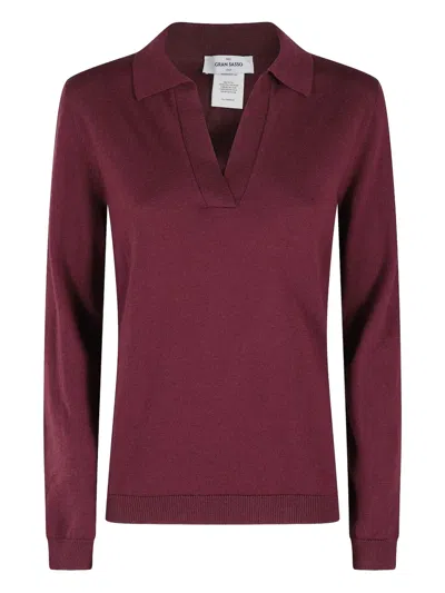 Gran Sasso V-neck Sweater In Red