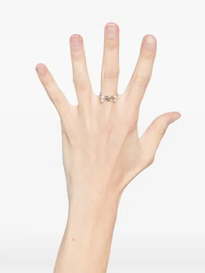 Agnès B. Pearl-embellished Ring In Silver
