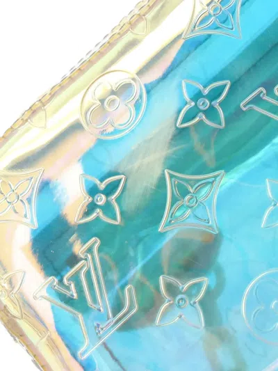 Pre-owned Louis Vuitton Pochette Volga Limited Edition Monogram Prism Pvc Clutch Bag In Multi