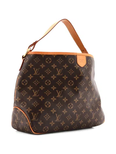 Pre-owned Louis Vuitton Delightful Handbag Monogram Canvas Pm Hobo Bag In Brown