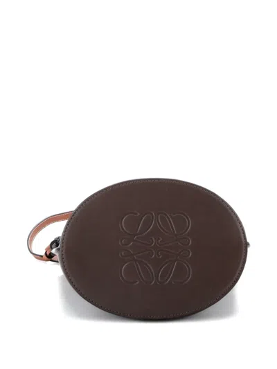 Pre-owned Loewe Gate Top Handle Leather Medium Bucket Bag In Brown