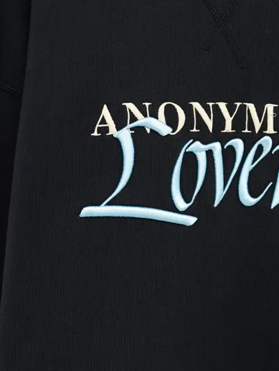 Jw Anderson Embroidered Crew-neck Sweatshirt In Black