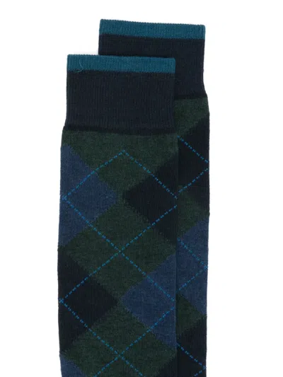 In The Box Argyle Socks In Blue