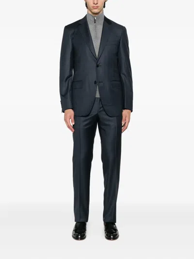 Canali Single-breasted Suit In Blue