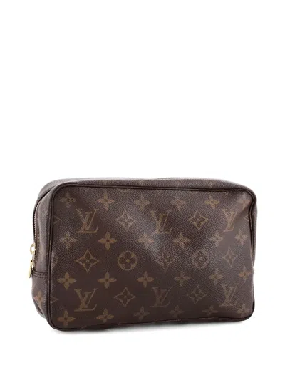 Pre-owned Louis Vuitton Trousse Toiletry Monogram Canvas 23 Pouch In Brown