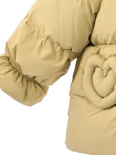 Mimi Tutu Heart-pocket Puffer Jacket In Yellow