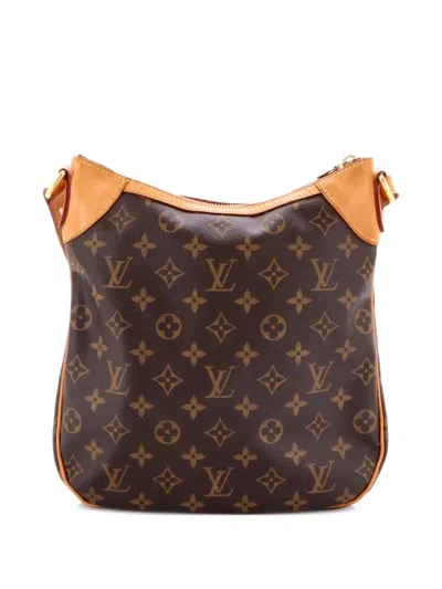 Pre-owned Louis Vuitton Odeon Handbag Monogram Canvas Pm Crossbody Bag In Brown