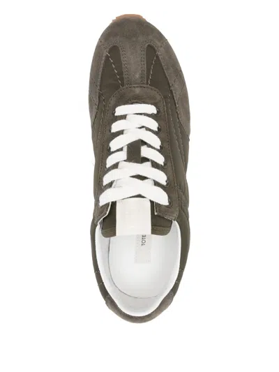 Totême Toteme Panelled Nylon And Suede Sneakers In Multi