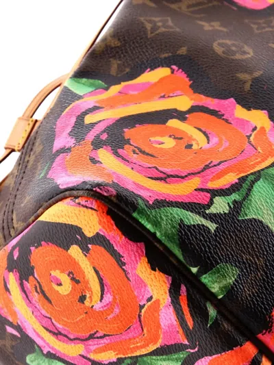 Pre-owned Louis Vuitton Neverfull Limited Edition Monogram Roses Mm Tote Bag In Brown