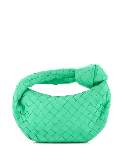 Pre-owned Bottega Veneta Bv Jodie Intrecciato Nappa Candy Hobo Bag In Green