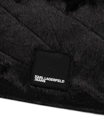 Karl Lagerfeld Jeans Faux-fur Cross Body Bag In Red