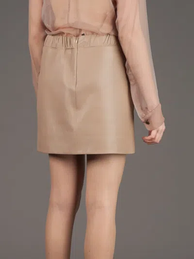 Neil Barrett Asymmetric Leather Skirt In Animal Print