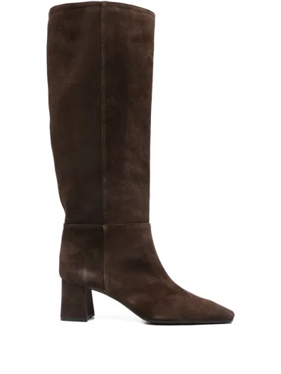 Fabio Rusconi Square-toe Heeled Knee-high Boots In Multi