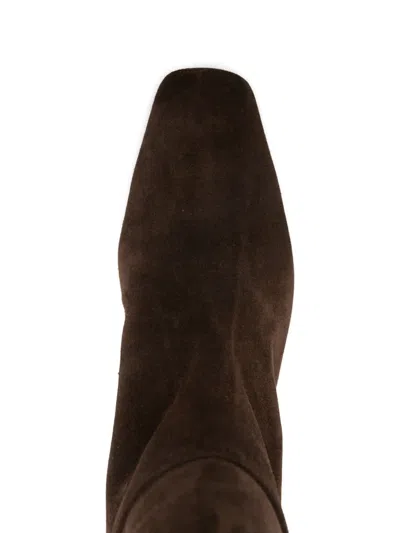 Fabio Rusconi Square-toe Heeled Knee-high Boots In Multi