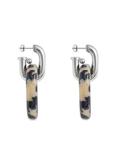 Rabanne Xl Link Patterned Earrings In Multi
