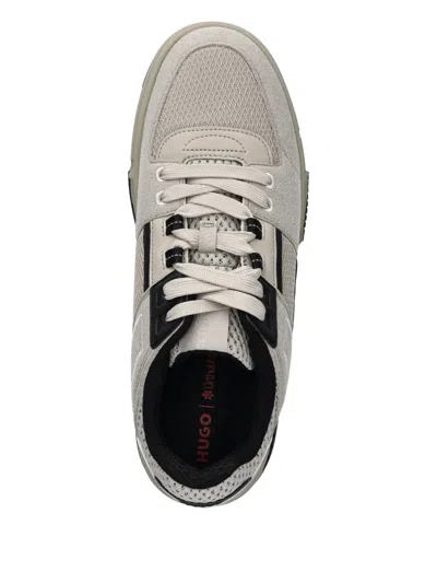 Hugo Boss Panelled Sneakers In Gray