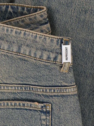 Represent Straight Leg Trousers With Belt Loops And Pockets In Blue