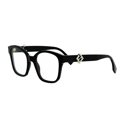 Fendi Ff Diamonds Eyeglasses In Black