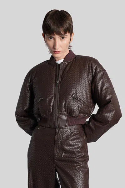 Rotate Birger Christensen Bomber Jacket In Brown