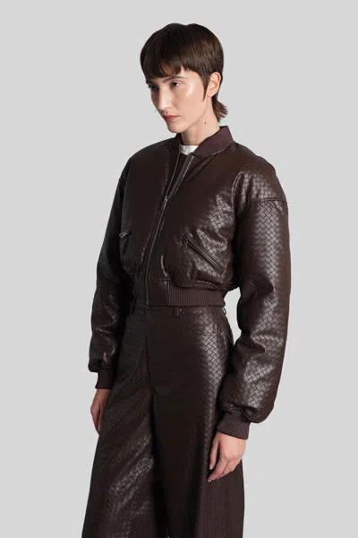 Rotate Birger Christensen Bomber Jacket In Brown