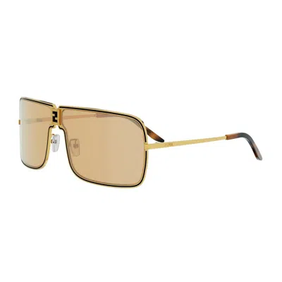 Fendi Fe40195u Ness 45e 45e Marrone Bronzato Sunglasses In Brown