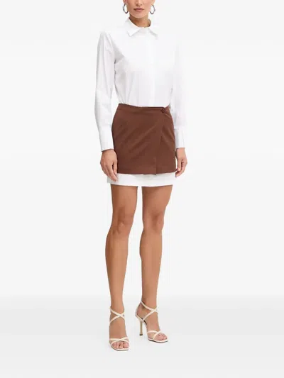 Patrizia Pepe Layered Mini Dress In White