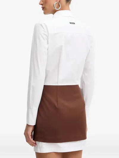 Patrizia Pepe Layered Mini Dress In White