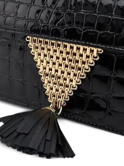 Aquazzura Downtown 24/7 Croc-embossed Tassel Tote Bag In Pattern