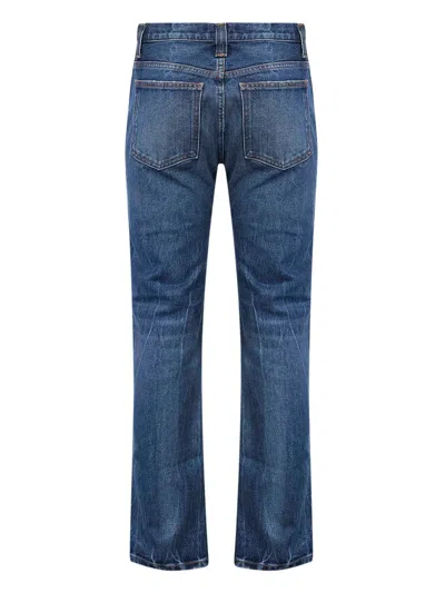 Khaite Farley Straight-leg Acid-washed Jeans In Blue