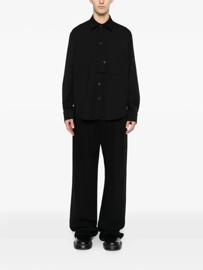 Medeea Reversed-pocket Shirt In Black