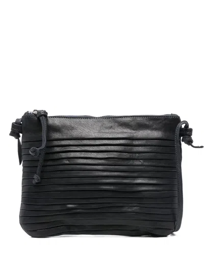 Sommet Pleated Zip Cross Body Bag In Black