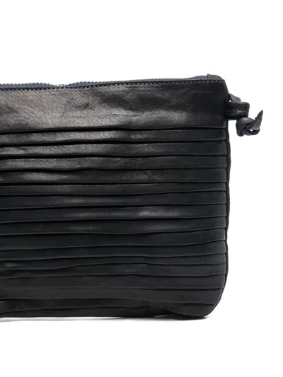 Sommet Pleated Zip Cross Body Bag In Black