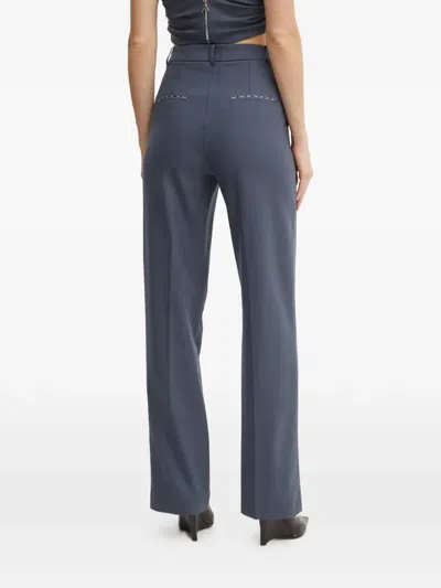 Patrizia Pepe Pressed-crease Trousers In Animal Print